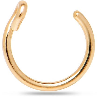 14k Yellow Gold Filled Fake Nose Ring