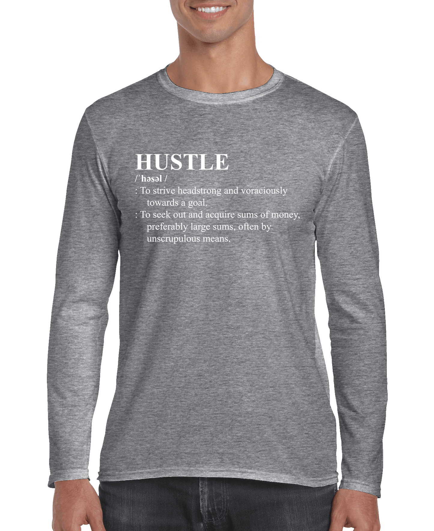 HUSTLE Definition Men's Long Sleeve Shirt