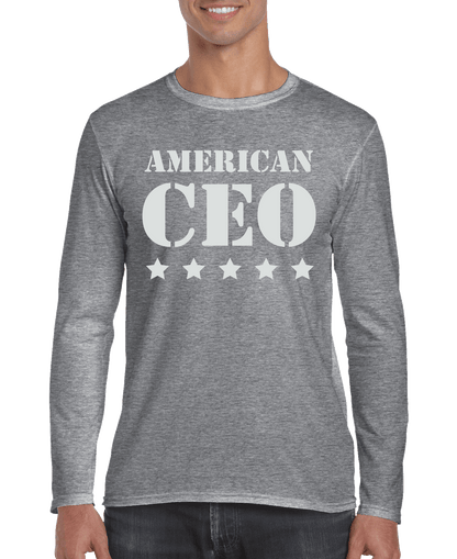 Five Star American CEO Men's Long Sleeve Shirt