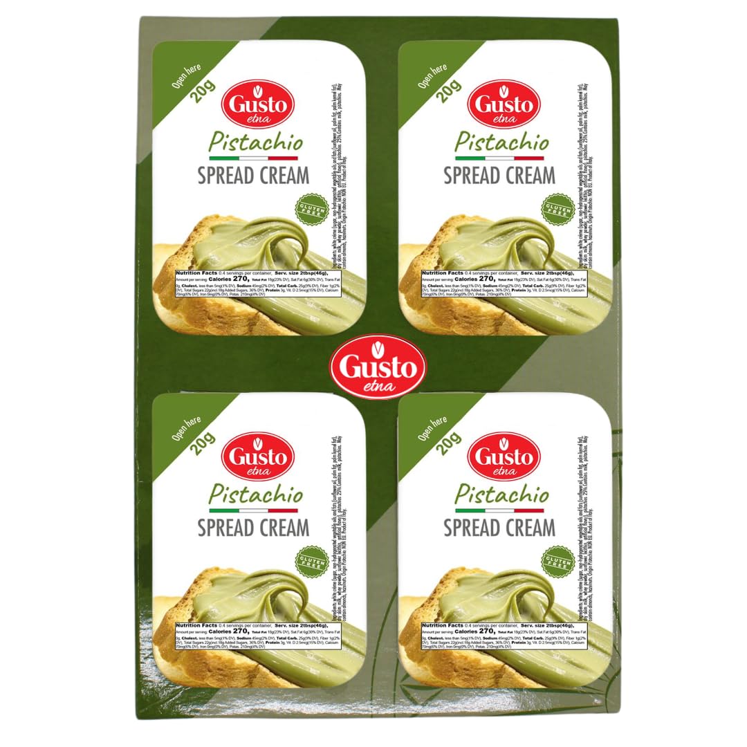 Gusto Etna, Pistachio Cream Cups, 4 Cups x 20g
