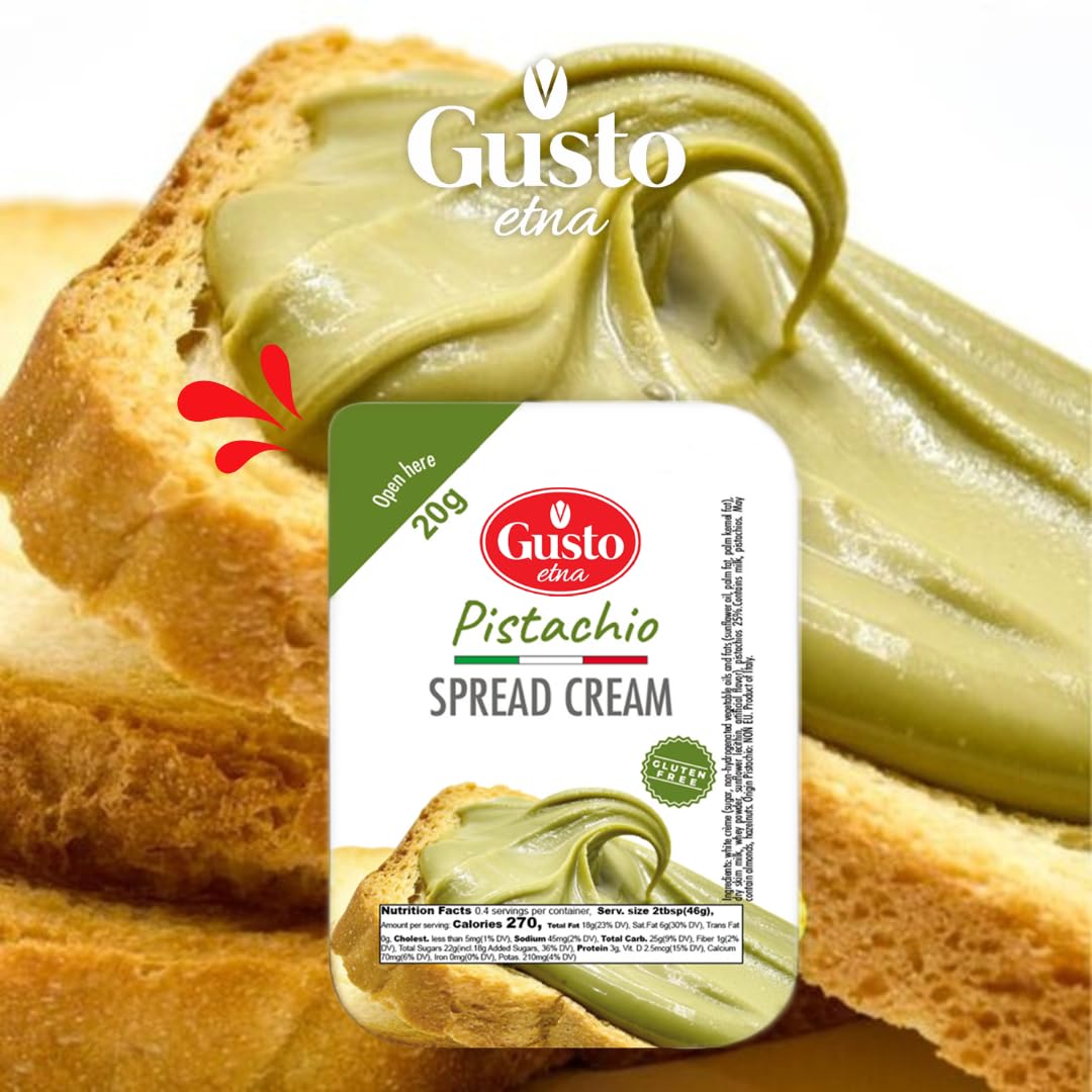 Gusto Etna, Pistachio Cream Cups, 4 Cups x 20g
