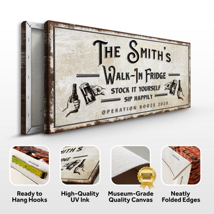 Walk-In Fridge Stock It Yourself Bar Sign