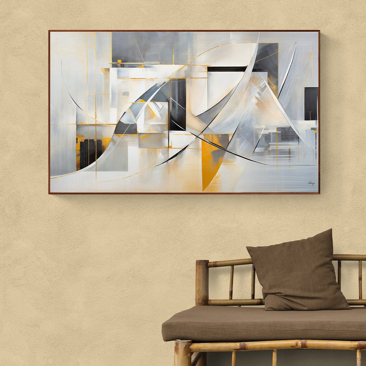 Canvas Print: "Geometric Whispers"