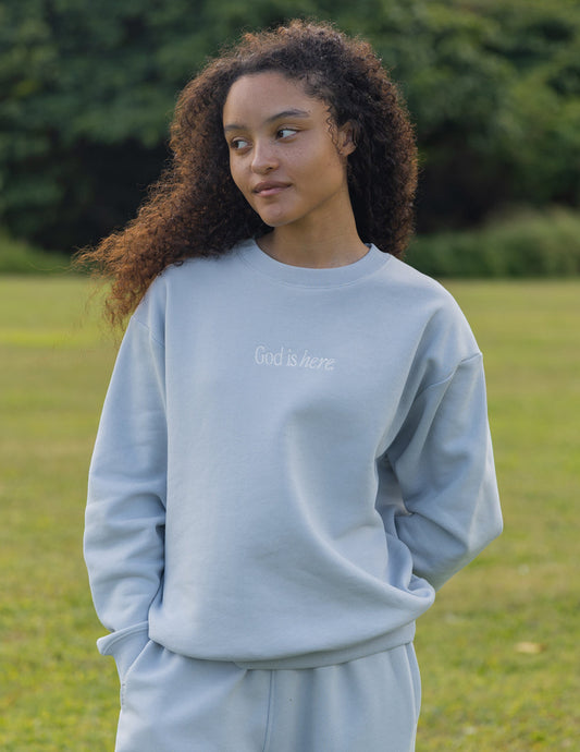 God Is Here Unisex Crewneck
