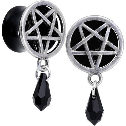 Pentagram Saddle Plug Set Created with Crystals 00G to 19mm