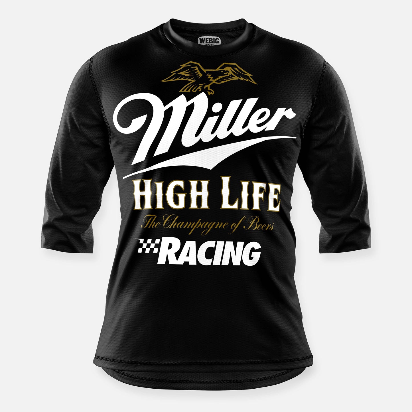 HIGH LIFE RACING 3/4 SLEEVE BIKE JERSEY BLACK