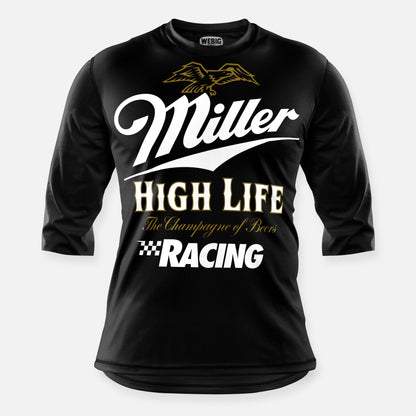 HIGH LIFE RACING 3/4 SLEEVE BIKE JERSEY BLACK