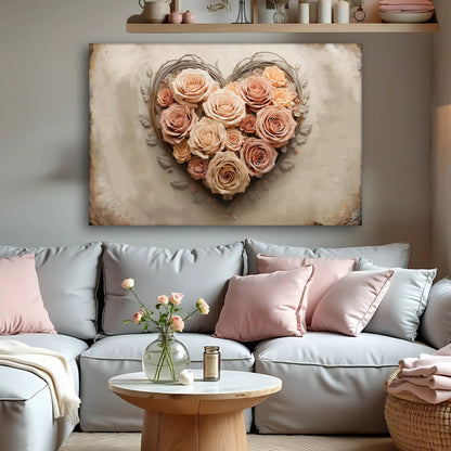 3D Floral Heart Wall Art III