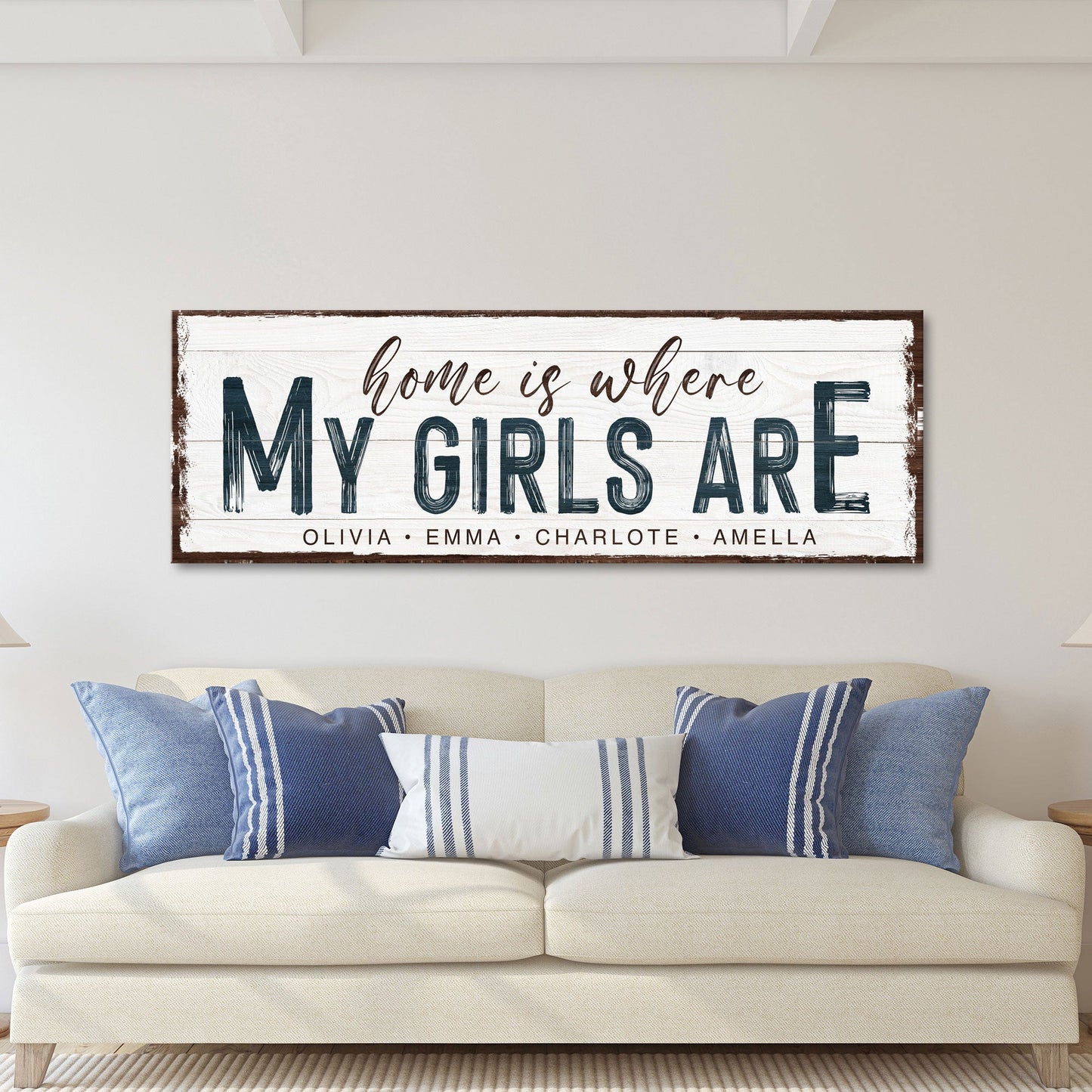 Home Is Where My Girls Are Sign