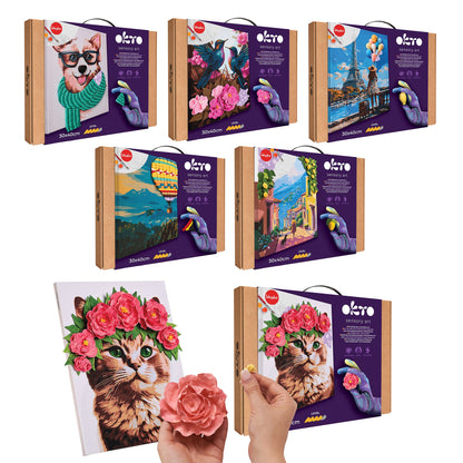 OKTO Air-Dry Clay 3D Painting Kit – Kit Hummingbirds (11.8 x 15.7 in)