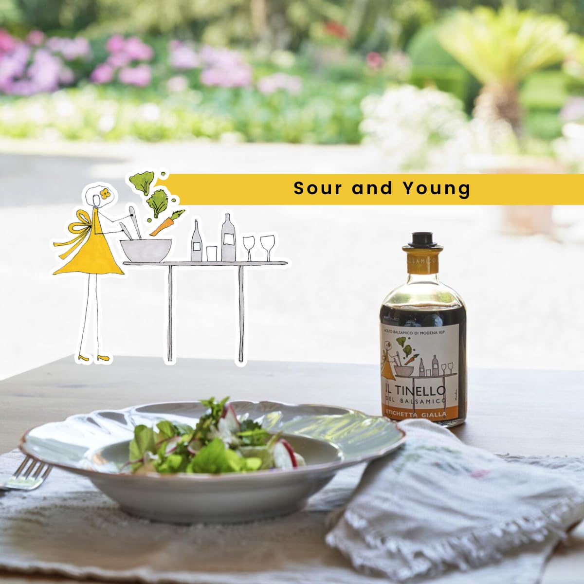 IL TINELLO, Aceto Balsamico di Modena IGP, Yellow Label, (8.5 fl oz) 250ml