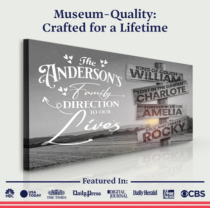 Direction Of Our Lives Family Farm Names Sign III