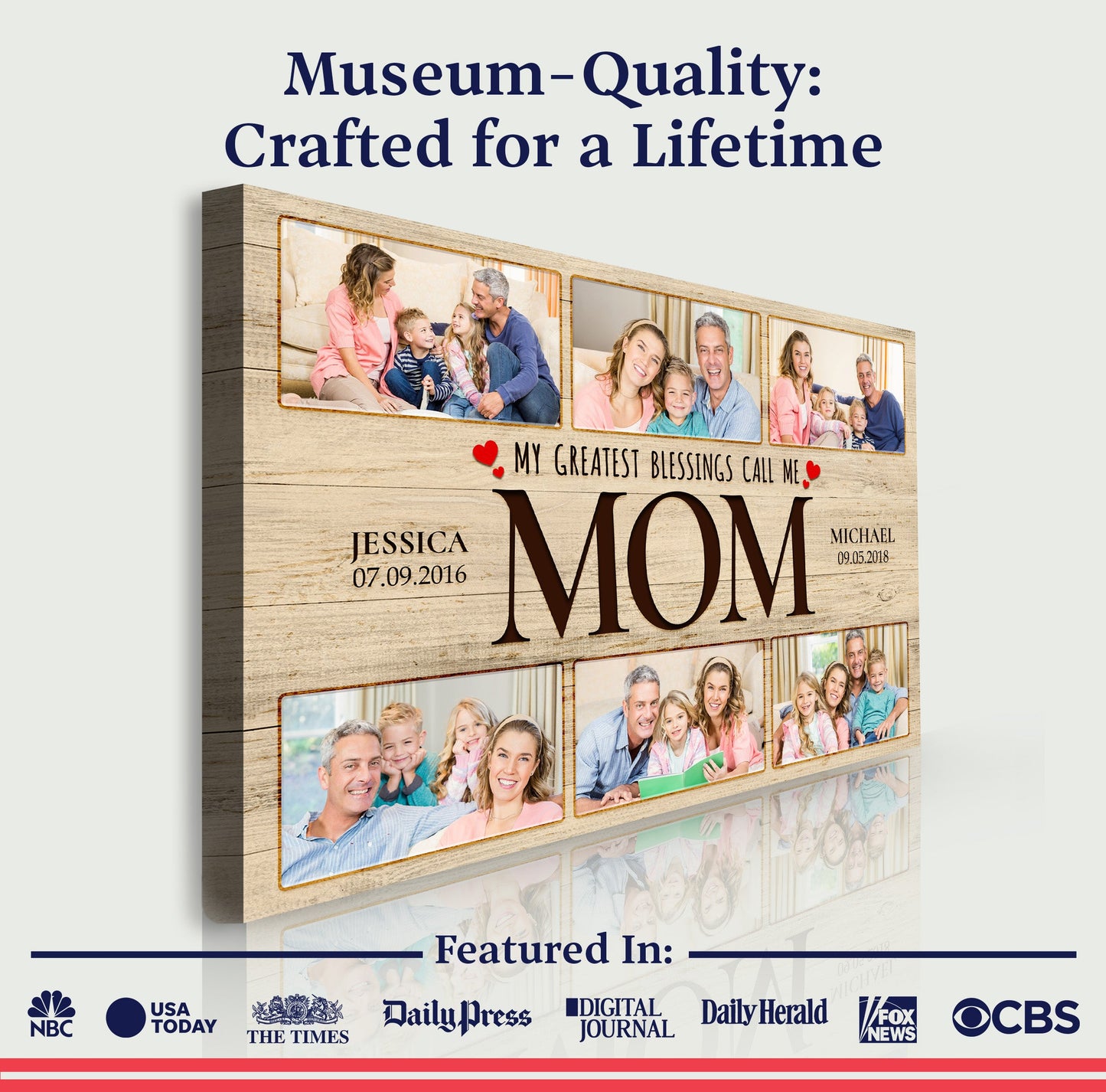 Mother's Day Sign My Greatest Blessings Call Me Mom II