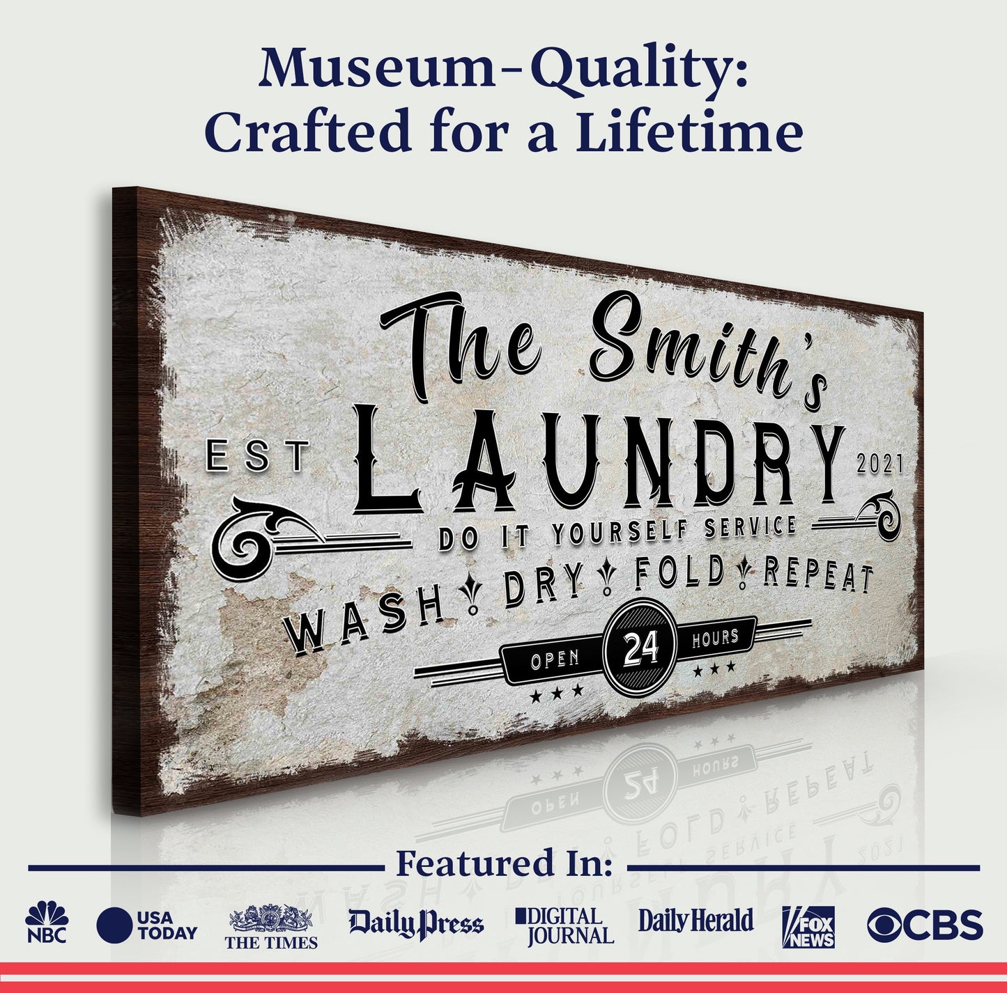 Personalized Laundry Room Sign II
