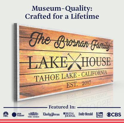 Family Lake House Paddle Sign III