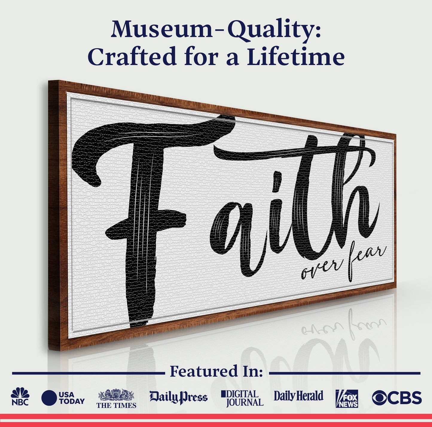 Faith Over Fear Faith Sign II