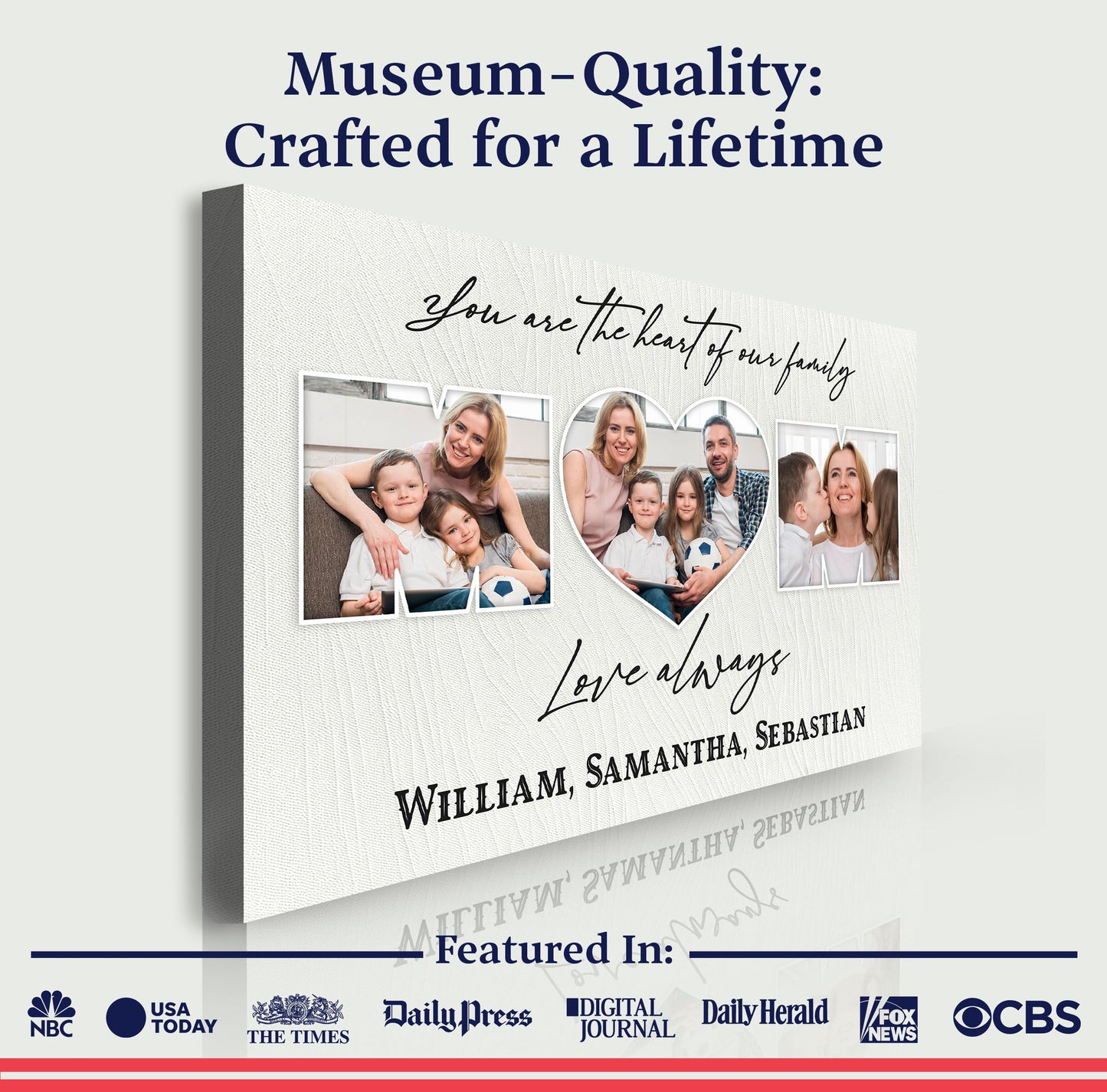 Mother's Day Sign You Are The Heart Of The Family