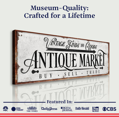 Vintage Antique Market Sign