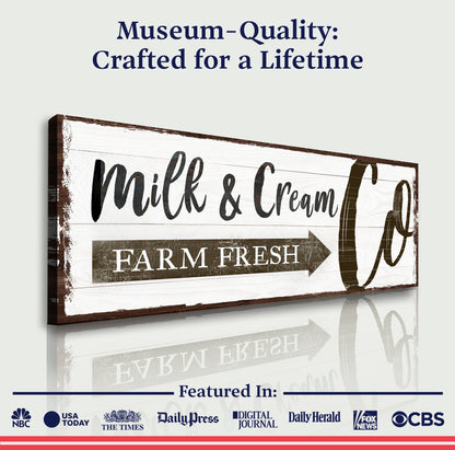 Farm Fresh Milk And Cream Co Sign