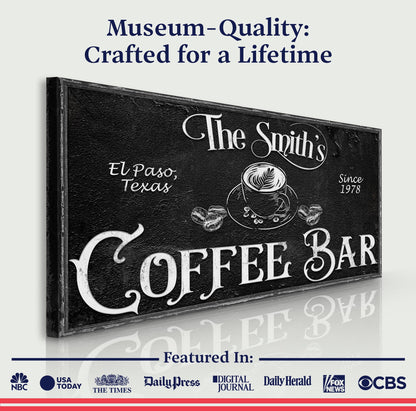 Personalized Coffee Bar Sign VI