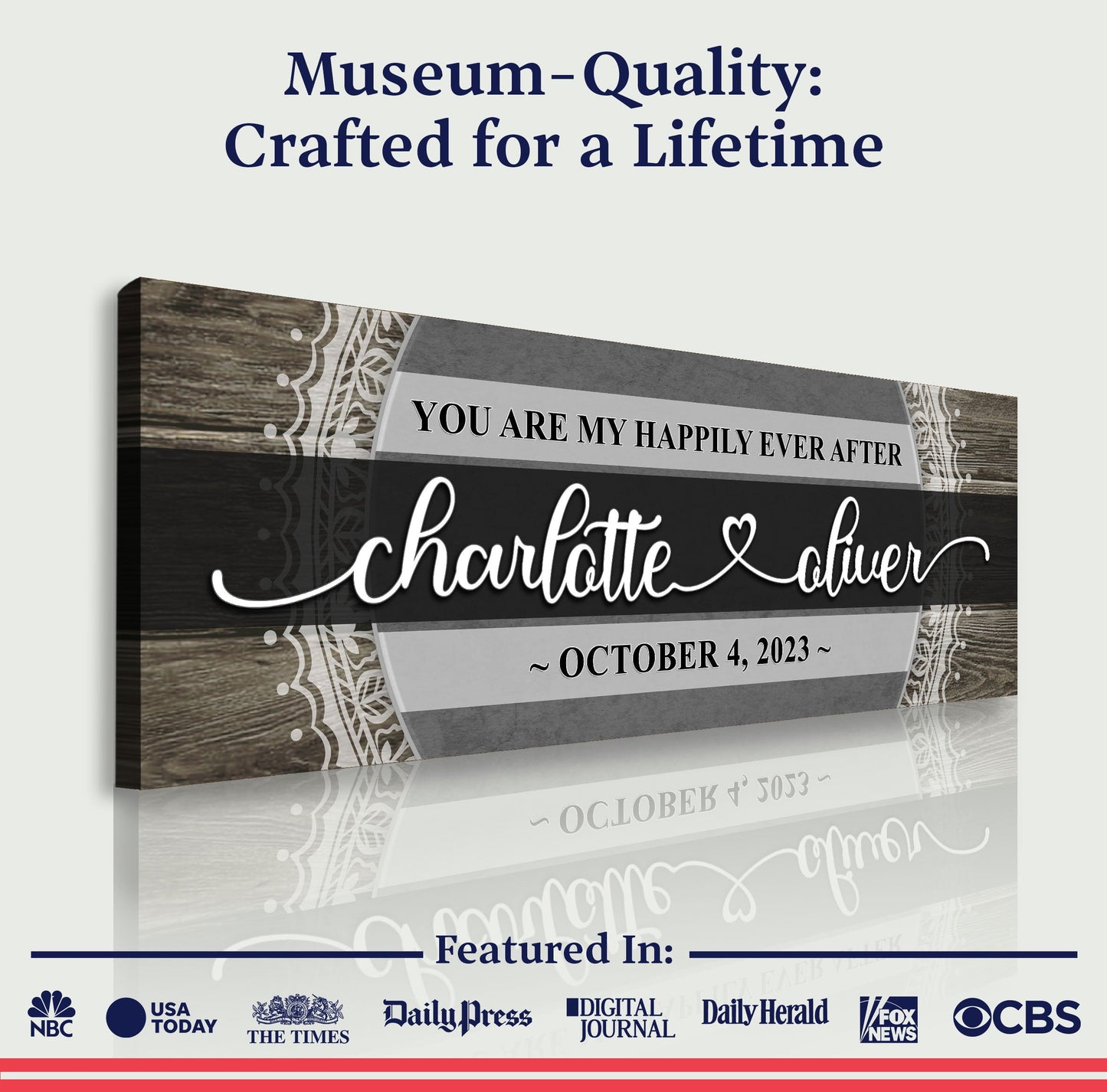 Personalized Happily Ever After Couple Sign VI