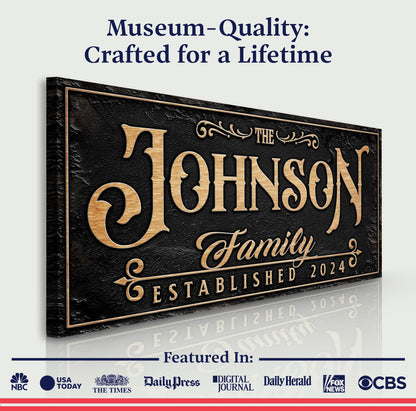 Personalized Family Sign X