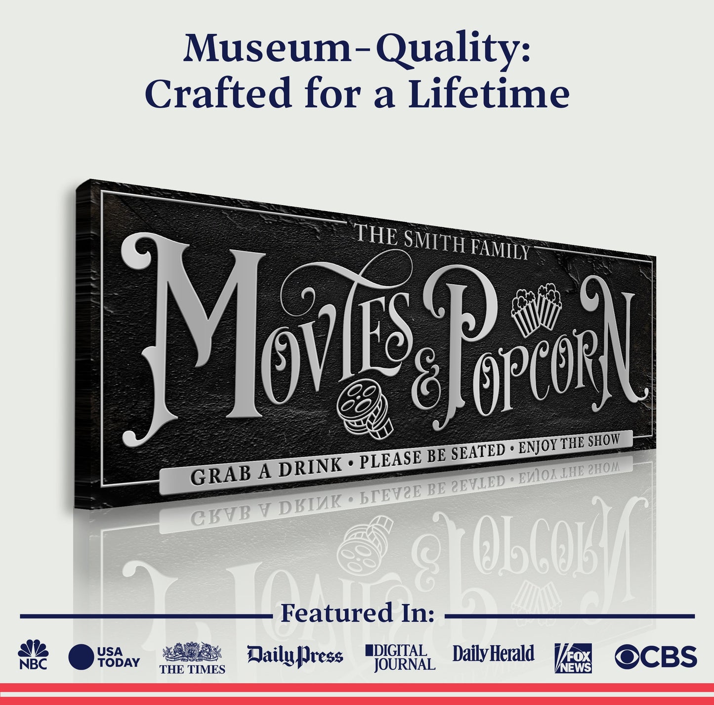 Personalized Movies & Popcorn Sign
