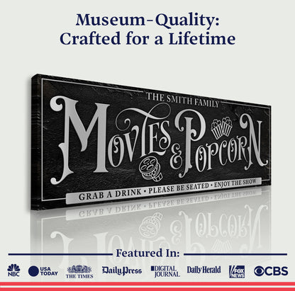 Personalized Movies & Popcorn Sign