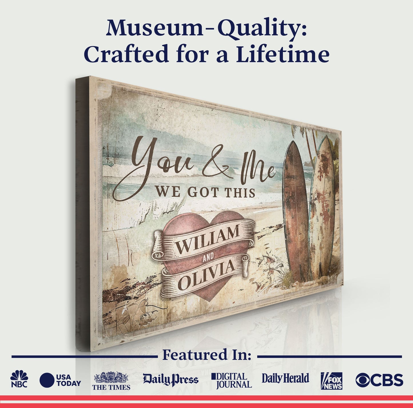 Surfboard Themed We Got This Couple Sign