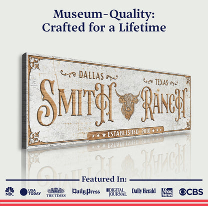 Personalized Cattle Ranch Sign II