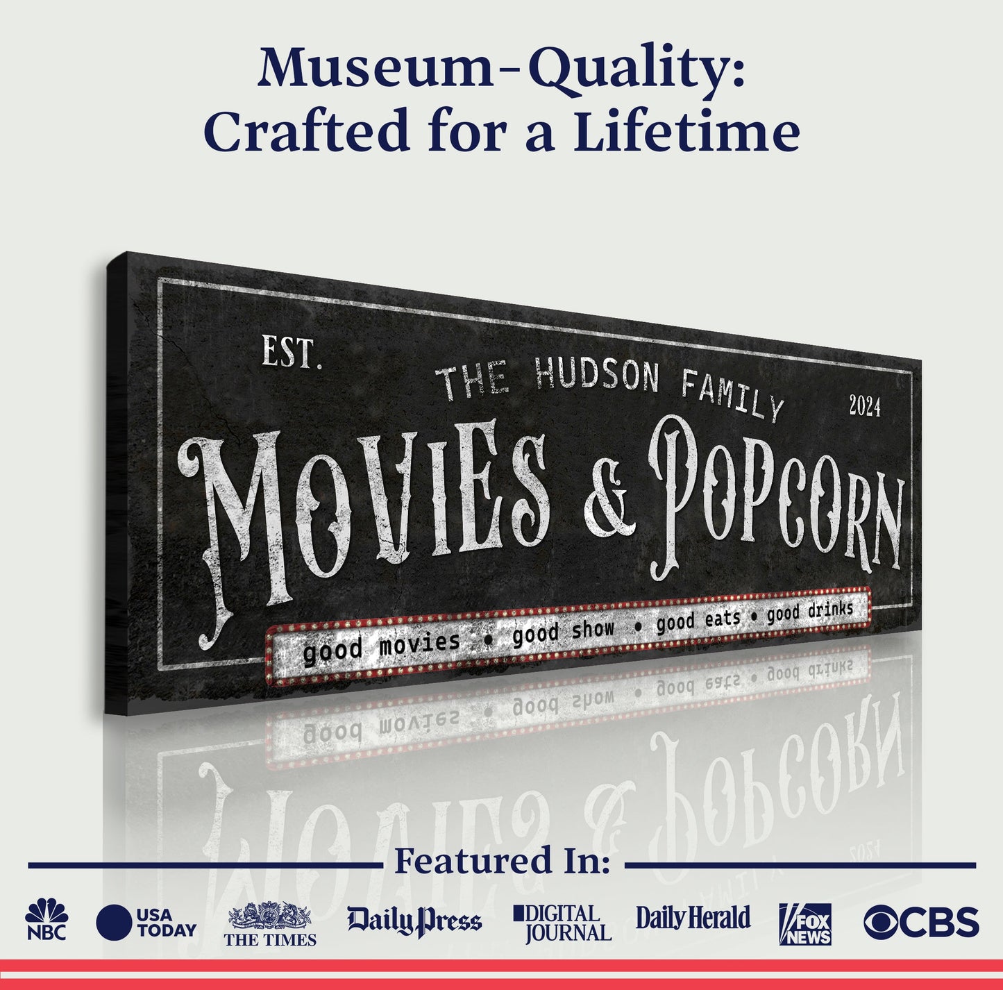 Personalized Movies & Popcorn Sign II