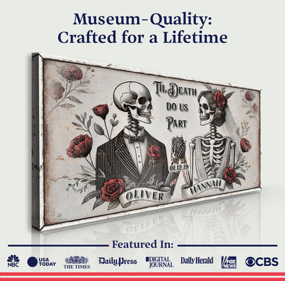 Till Death Do Us Part Skeleton Couple Sign II