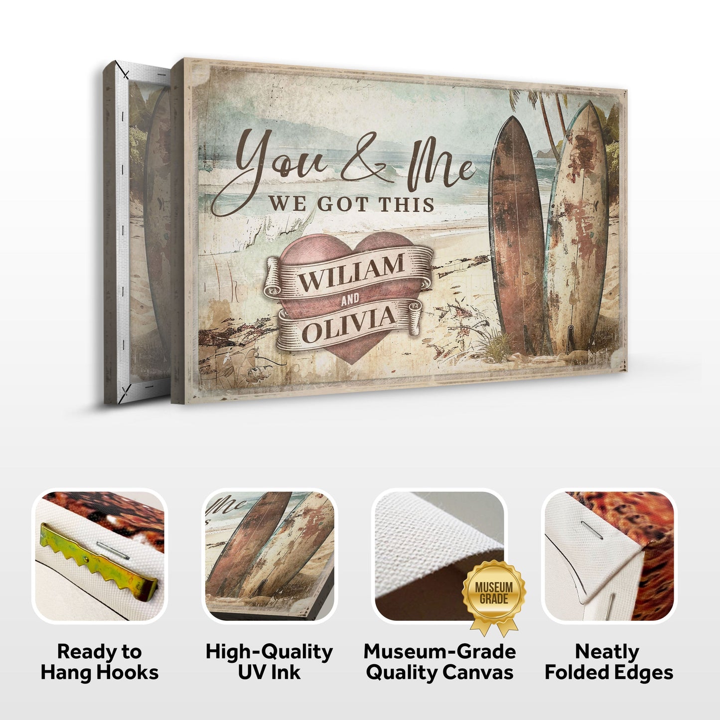 Surfboard Themed We Got This Couple Sign