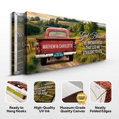 Custom Vintage Truck Couple Sign III