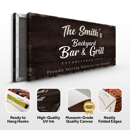 Backyard Bar & Grill Sign XV