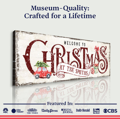 Family Welcome To Christmas Sign II