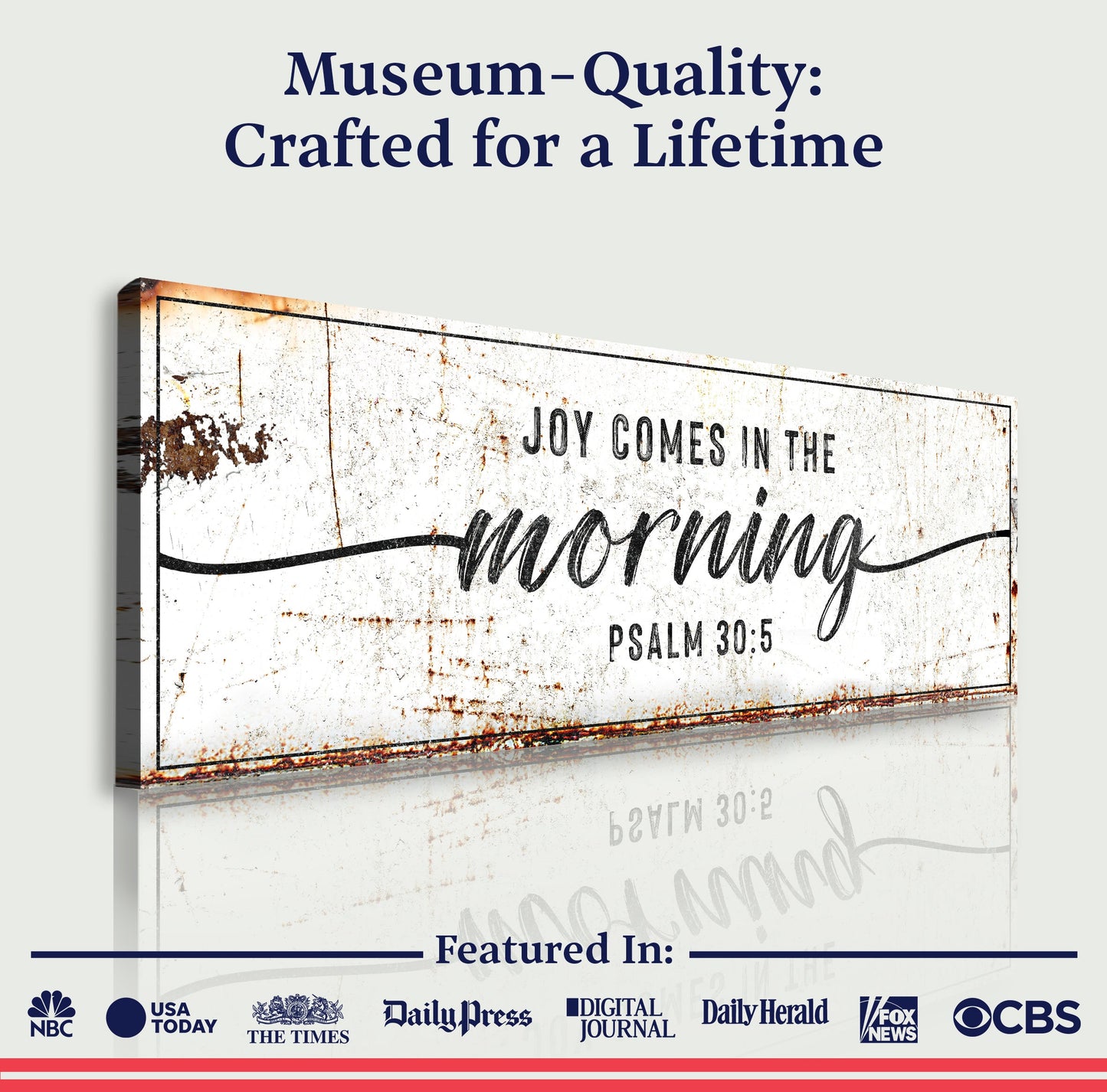 Joy Comes In The Morning Faith Sign