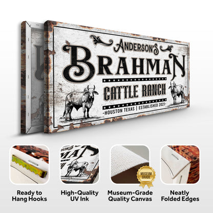 Personalized Brahman Cattle Sign