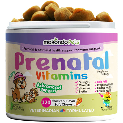 Dog Prenatal Vitamins - 120 Soft Chews