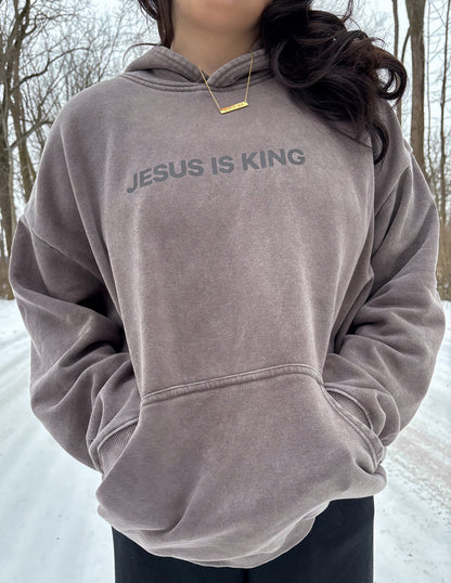 Jesus Is King Brown Unisex Hoodie