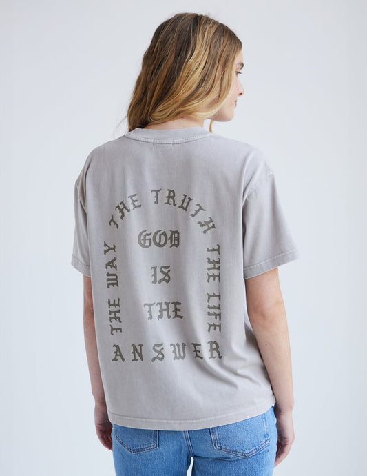 Jesus Saves Taupe Unisex Tee