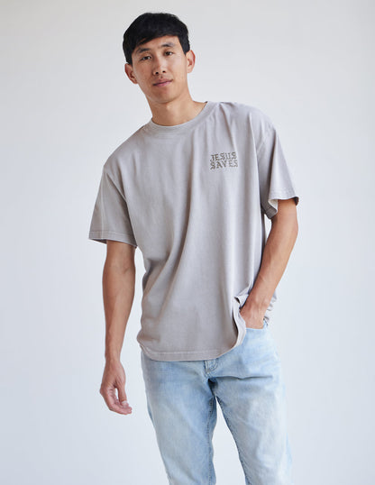 Jesus Saves Taupe Unisex Tee