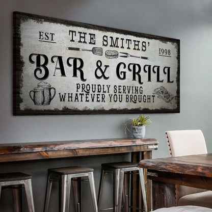 Personalized Bar and Grill Sign