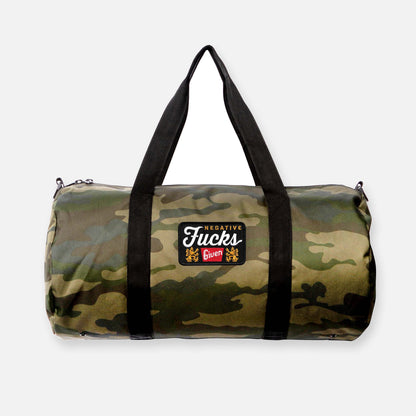 LESS THAN ZERO CAMO DUFFEL BAG