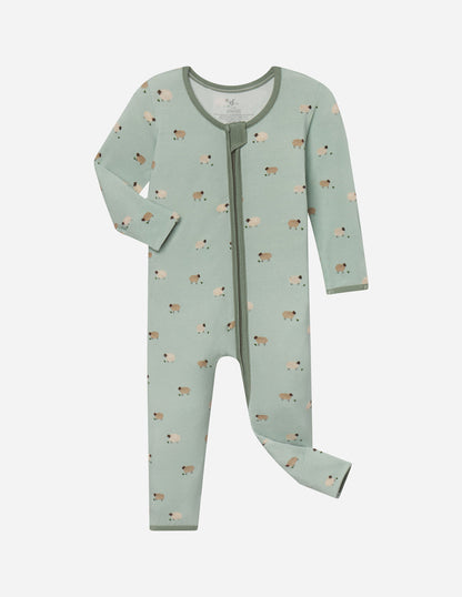 Lamb Bamboo Convertible Footed Onesie