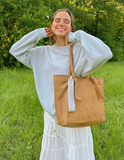 Lavender Oversized Logo Keychain