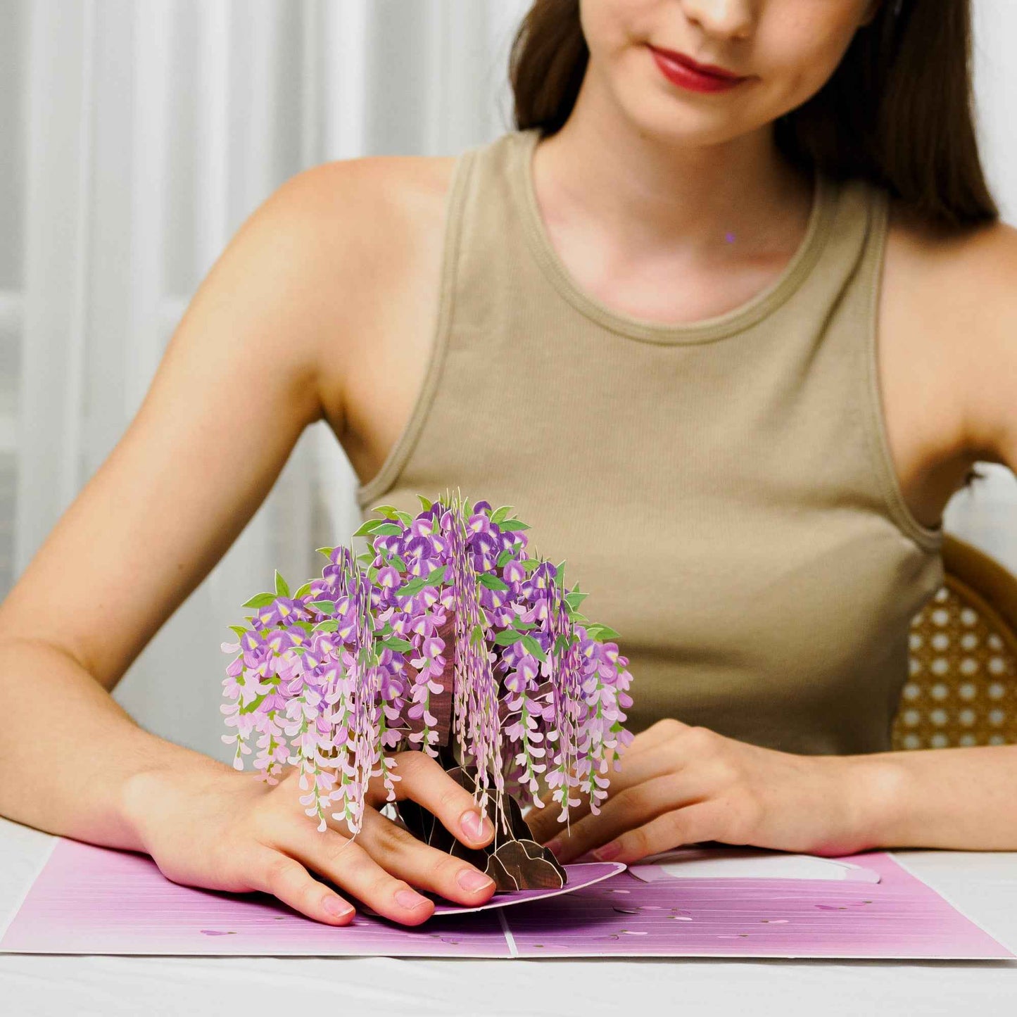 Wisteria Tree Oversized Pop Up Card with Keepsake