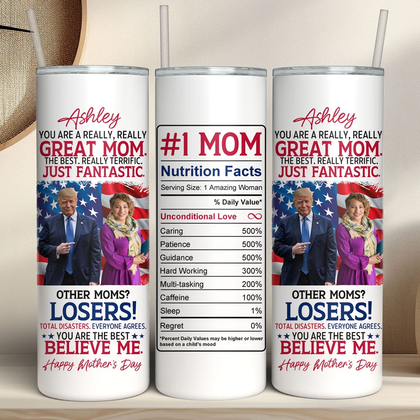 Happy Father's Day | You're A Great Dad | Personalize Photo Tumbler | Photo with Trump Skinny Tumbler | Gift For Dad 682056 - GOP