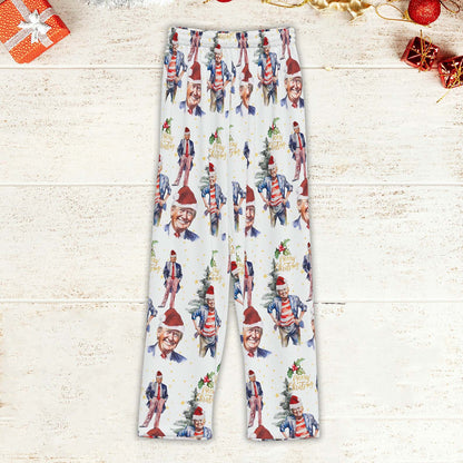 Trump Merry Christmas Pajamas, Trump Xmas Holiday Pajamas, President Trump Santa Pajamas 681827 - GOP
