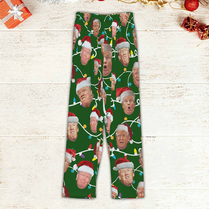 Funny Trump Face Pajamas,Trump Christmas Pajamas, Trump Won 2024 Pajamas M1763- GOP